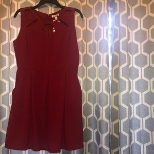NWT Juniors Red Dress with Cutouts